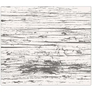 Primedeco Herd-Abdeckplatte Herdabdeckplatte Spritzschutz aus Glas Vintage Holz, Glas, (1 tlg) weiß