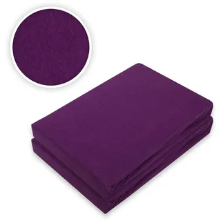EXKLUSIV HEIMTEXTIL Doppelpack Marke Jersey Spannbettlaken 60 x 120 - 70 x 140 cm Lila
