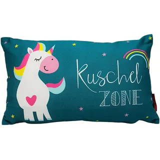 Dekohelden24 Kuschel Kissen 40 x 13 cm Grün