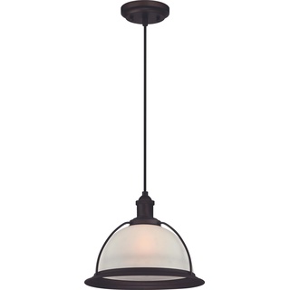 Westinghouse, Pendelleuchte, Pendelleuchte Retro Bronze und Milchglas mit 1 Lampe (E27)
