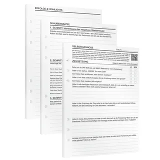 KOMPASS® Reflexion | 25 DIN-A5-Ringbuch-Planer-Einlagen | Für effiziente Selbstreflexion & Persönlichkeitsentwicklung | To-Do-Planer | Bullet Journal | Journaling | Notizbuch | Termin-Kalender