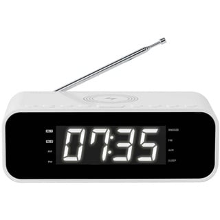 Thomson CR221I tragbares Radio, Digitaluhr, Weiß – tragbare Radios (Uhr, digital, UKW, Weiß, Uniform, Netz)