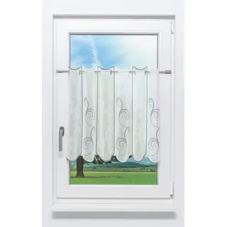 LYSEL Scheibengardine Ornamente (Bx H) 80cm * 60cm grau/grau-weiß
