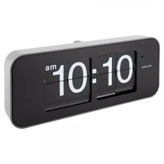 Karlsson Uhr Wanduhr Wall Clock Wide Flip Silber (16,5cm)