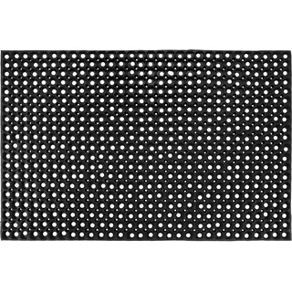 Andiamo Gummi Ringmatte 80 x 120 cm Schwarz