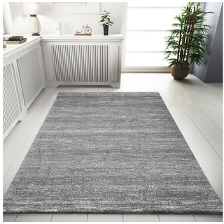 Teppich Teppich Modern Grau Meliert fürs Wohnzimmer, Schlafzimmer, Flur, Vimoda, Rechteckig 120 cm x 170 cm