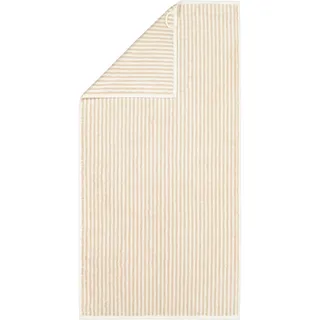 CAWÖ Two-Tone Stripe Handtuch 50 x 100 cm beige