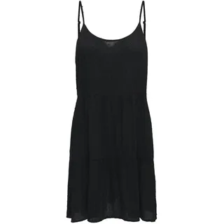 JDY Damen Kleid JDYLIMA Life S/L Singlet Dress WVN Dia (DE/NL/SE/PL, Alphanumerisch, S, Regular, Regular, Black) - S