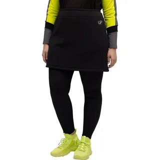 Ulla Popken Damen große Größen Übergrößen Plus Size Rock, Webfell-Futter, Elastikbund, High Waist schwarz 50+ 813361130-50+