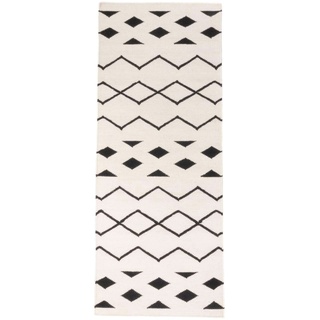 Morgenland Kelim Teppich - Trendy - Miami - weiß - 200 x 80 cm - läufer
