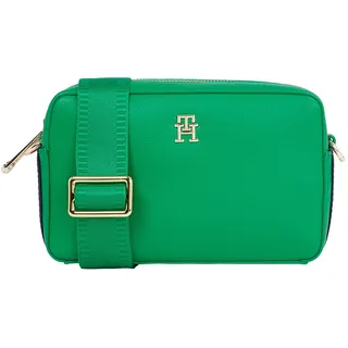 Mini Bag TOMMY HILFIGER "TH ESSENTIAL SC CAMERA BAG CORP" Gr. B/H/T: 20,5 cm x 13 cm x 6 cm, grün (olympic green) Damen Taschen Handtaschen Handtasche Tasche Schultertasche
