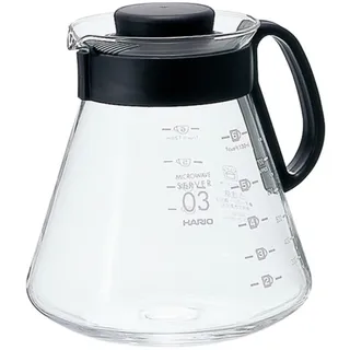 HARIO Teekanne, Glas, schwarz, 1,4 kg aprox.