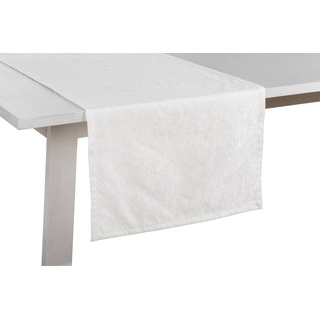 pichler Tischläufer Marble 50 x 150 cm Mischgewebe Weiß