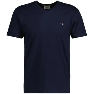 GANT Slim Shield V-Neck T-Shirt blau XXL