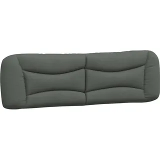 vidaXL Kopfteil-Kissen Hvar Dunkelgrau 180 cm Stoff