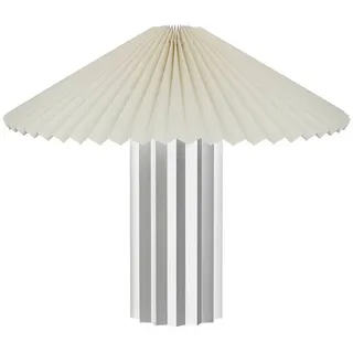 blomus Tischleuchte -TAITE- Tischlampe, Stimmungslicht, LED-Designlampe modern, LED wechselbar, Dimmbar, Plissee-Look, modern & stabil, Dimmbar, Aluminium grau