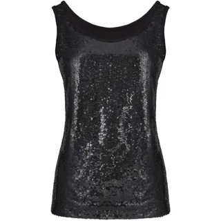 Damen Glitzer Oberteile Ärmellos Pailletten Tank Top Bluse Elegant Festlich T Shirt Sexy Trägershirt Weste Glitzertop Tunika Tops Party Oberteil Tanktops Träger-Tops Frauen