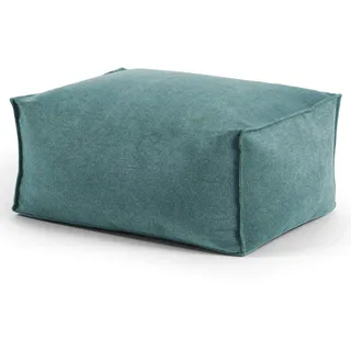 mokebo Pouf Hocker o Sitzhocker Der Ruhestifter Bodenkissen eckig Fußhocker und Sitzwürfel Sitzpouf in Petrol