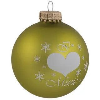 mugesh Weihnachtsbaumkugel Weihnachtskugel Love Music, für Musiker grün