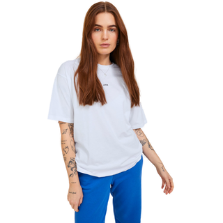 JJXX Damen T-Shirt JXANDREA EVERY LOGO Relaxed Fit Weiß Schwarz Logo 12205777 XS