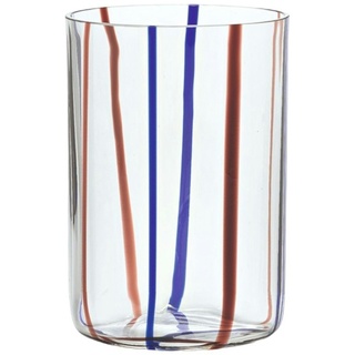 Tirache Zafferano Glas Glas zweifarbig Borosilikat Amethyst-blaue Schachtel 6 Stück