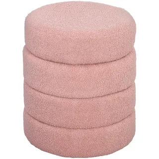 Homcom Hocker Teddysamt-Optik 40 x 45 x 40 cm Rosa