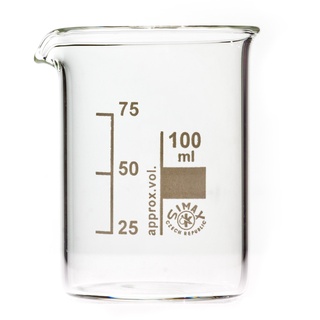 SIMAX Bechergläser, Becherglas 100 ml niedere Form, mit Ausguss, graduiert