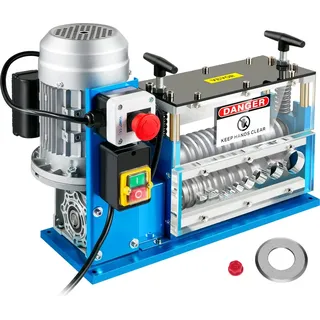 Vevor Abisoliermaschine, 370 W, Elektrische Kabelschälmaschine für Kupferschrott Abisolierdurchmesser 1,5-38 mm, Abisoliergeschwindigkeit 30 m / min