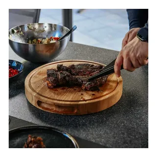 cookx Schneidebrett Holz Natur - rund Gr. S