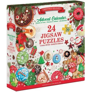 Eurographics 9924-5811 - Adventskalender Christmas Delights (Köstlichkeiten) 24 Puzzles je 50 Teile / Eurographics / Spiel