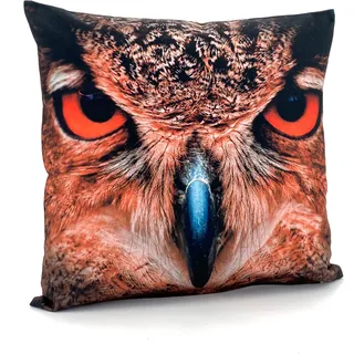 Dekokissen WECKBRODT "Eule" Gr. 1, bunt (multi, gemustert), B:40cm L:40cm, Obermaterial: 100% Polyester, Dekokissen_Sitzkissen_Kissenhüllen