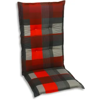 GO-DE Hochlehner Auflage 120 x 50 x 8 cm rot kariert 1 St.