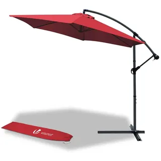 VOUNOT Ampelschirm 300 cm Rot