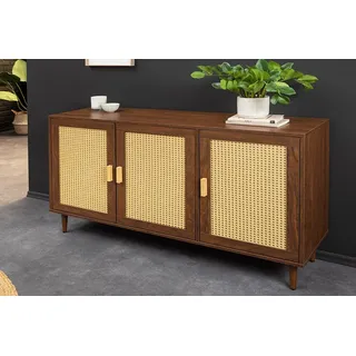 riess-ambiente Sideboard VIENNA 120cm braun · Retro-Kommode mit Wiener Geflecht und Stauraum (Einzelartikel, 1 St), 4 geschlossene Fächer · Wohnzimmer · Rattan · Natural Look · Design braun