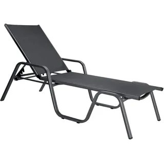 Kettler BasicPlus Stapelliege, anthrazit/anthrazit, Alu/Textilene, 202 x 70 x 37,5cm, 0301214-7000