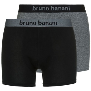 Bruno Banani Herren Boxershorts, Vorteilspack - Flowing, Baumwolle Grau XL 2er Pack (1 x 2P)