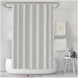 LUKDUNG Duschvorhang Duschvorhang 180x180 cm Anti-Schimmel Stoff Wasserdicht PEVA Beige 12 beige