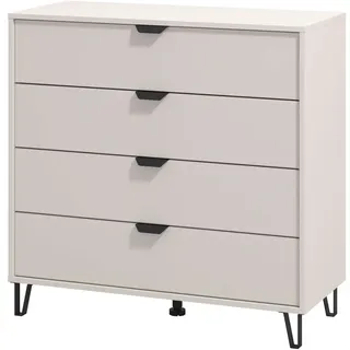 Sideboard HOME AFFAIRE "Lucca Schubkastenkommde, Farbe: Cashmere, 93x40x90,5cm", braun (kaschmir), B:93cm H:90,5cm T:40cm, Glas, Holzwerkstoff, Metall, Sideboards, Sideboard, 4 Schubladen mit Glasfront, FSC-zertifizierter Holzwerkstoff