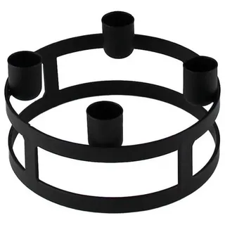 Kaheku Kerzenhalter Kaheku, Kerzenring Topino schwarz 15 Ø 9h für 4 Stabkerzen, 1199000413