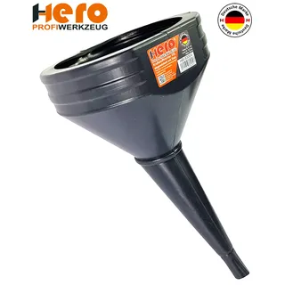 Trichter Einfülltrichter Öltrichter groß XXL 21cm abgewinkelt mit Sieb HERO