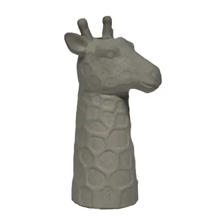 G. Wurm GmbH&Co KG Dekovase Vase Giraffen-Kopf aus Keramik - weiß, Sand-Finish-Optik B14xH26xT12cm