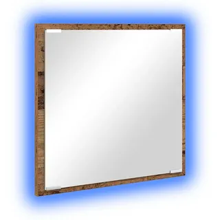 vidaXL LED-Badezimmerspiegel Altholz 40 x 37 x 8.5 cm