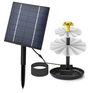 2W Solar Split Brunnen Outdoor Garten Wasserspiel für Vogelteich mit effizienter solarbetriebener Pumpe und nachhaltigem Wasserfluss