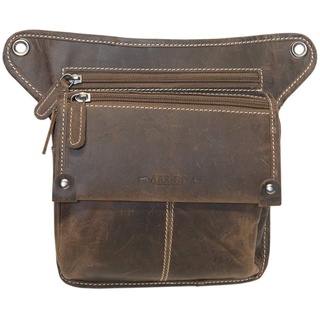 Arrigo Leder Gürteltasche Hüfttasche Umhängetasche Crossbody Bag für Damen und Herren • Vintage Look Büffelleder • 20 x 4 x 23 cm