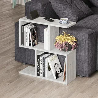 Livetastic Beistelltisch Homemania ca. 60x20x60 cm Weiß/Eiche