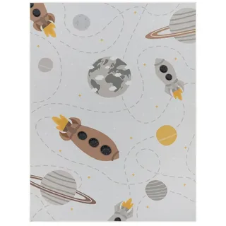 TT Home Spielteppich Kinderteppich 140 x 200 cm Beige/Braun/Gelb