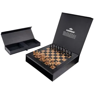 Philos Schachset - Schwarz Olive Deluxe - Feld 50 mm