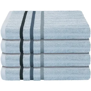 SCHIESSER Uncover Handtuchset 50 x 100 cm hellblau 4 St.
