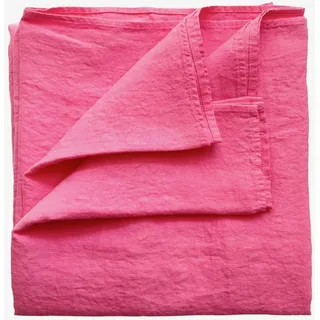 JOWOLLINA 100% Leinen Stonewashed Laken Tuch Überwurf (140x260 cm, Bonbon)