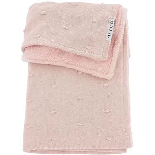 Meyco Baby Mini Knots Teddy 75x100 Cm Minikrippendecke - Soft Pink - One Size
